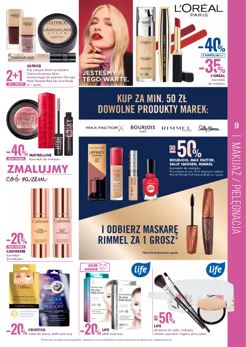 Gazetka promocyjna Super Pharm - Gazetka - ważna 28.11 do 12.12.2022 - strona 9 - produkty: Bell, Bourjois, Catrice, Fa, L’Oréal, Lack, Lakier, Makijaż, Maska, Max Factor, Maybelline, Sally Hansen