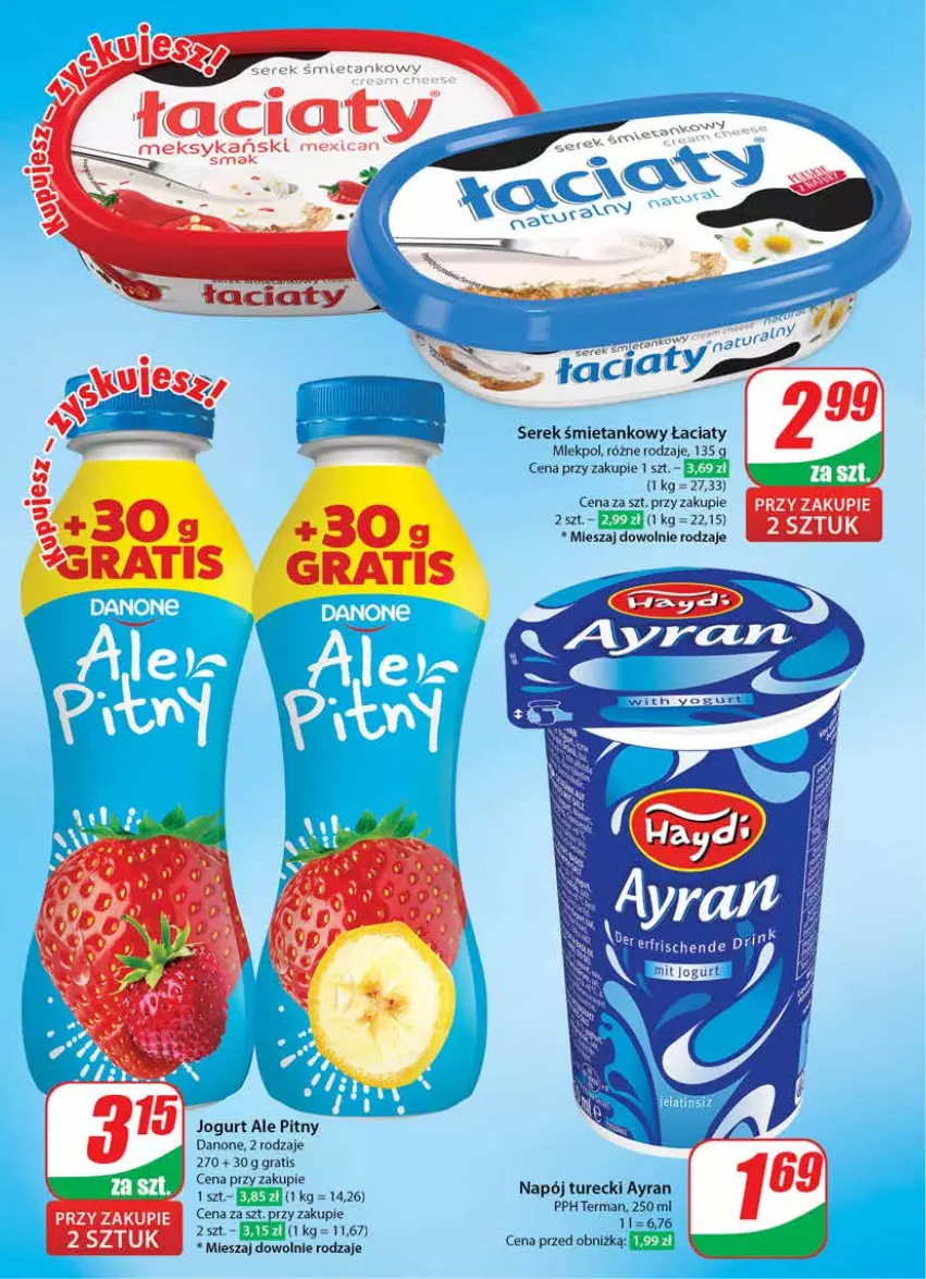 Gazetka promocyjna Dino - Gazetka 27 / 2024 - ważna 03.07 do 09.07.2024 - strona 36 - produkty: Danone, Gra, Jogurt, Napój, Ser, Serek