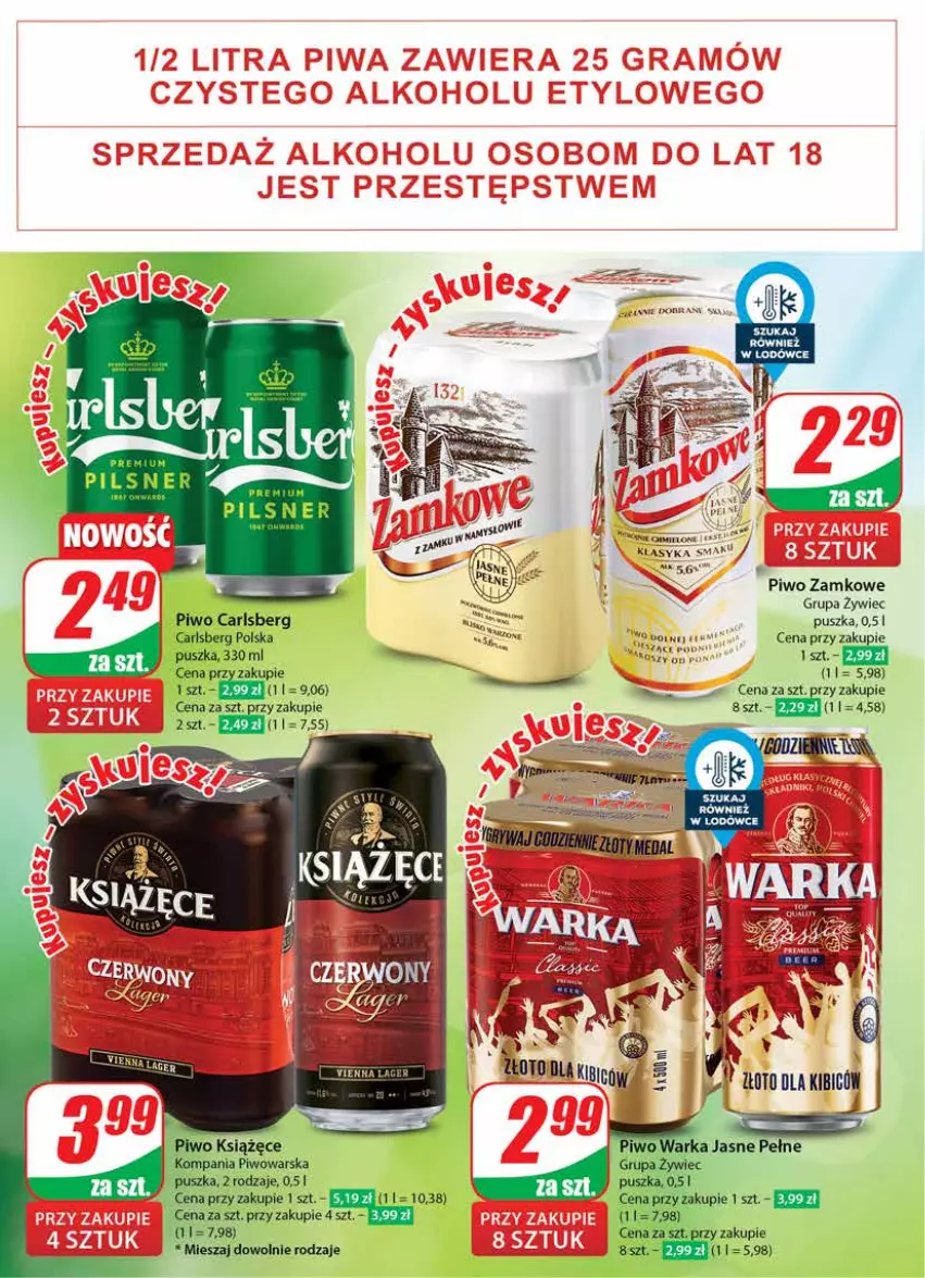 Gazetka promocyjna Dino - Gazetka 27 / 2024 - ważna 03.07 do 09.07.2024 - strona 48 - produkty: BIC, Carlsberg, Książęce, Piwo