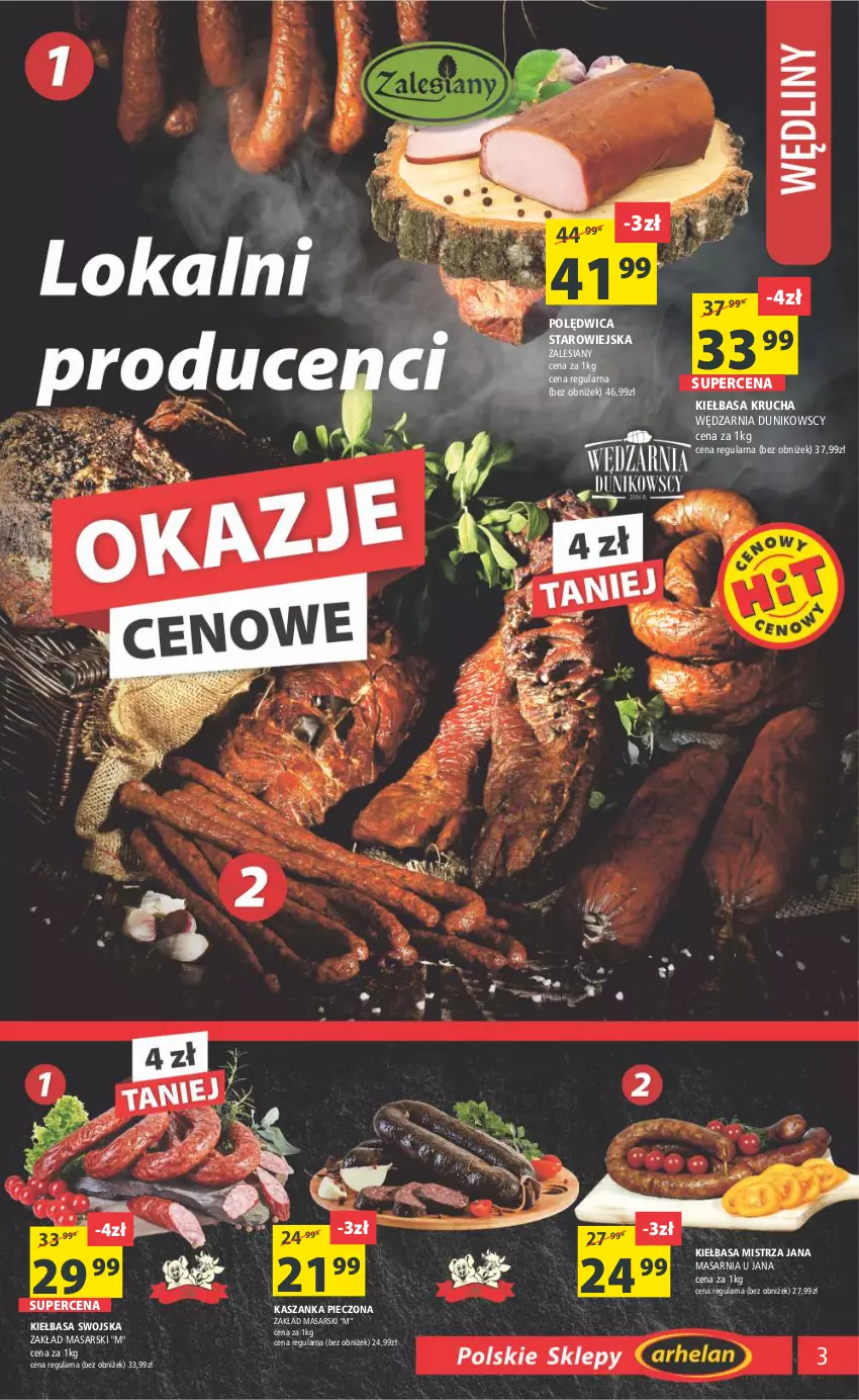 Gazetka promocyjna Arhelan - Gazetka - ważna 27.01 do 05.02.2023 - strona 3 - produkty: Kasza, Kaszanka, Kiełbasa, Kiełbasa krucha, Piec, Polędwica