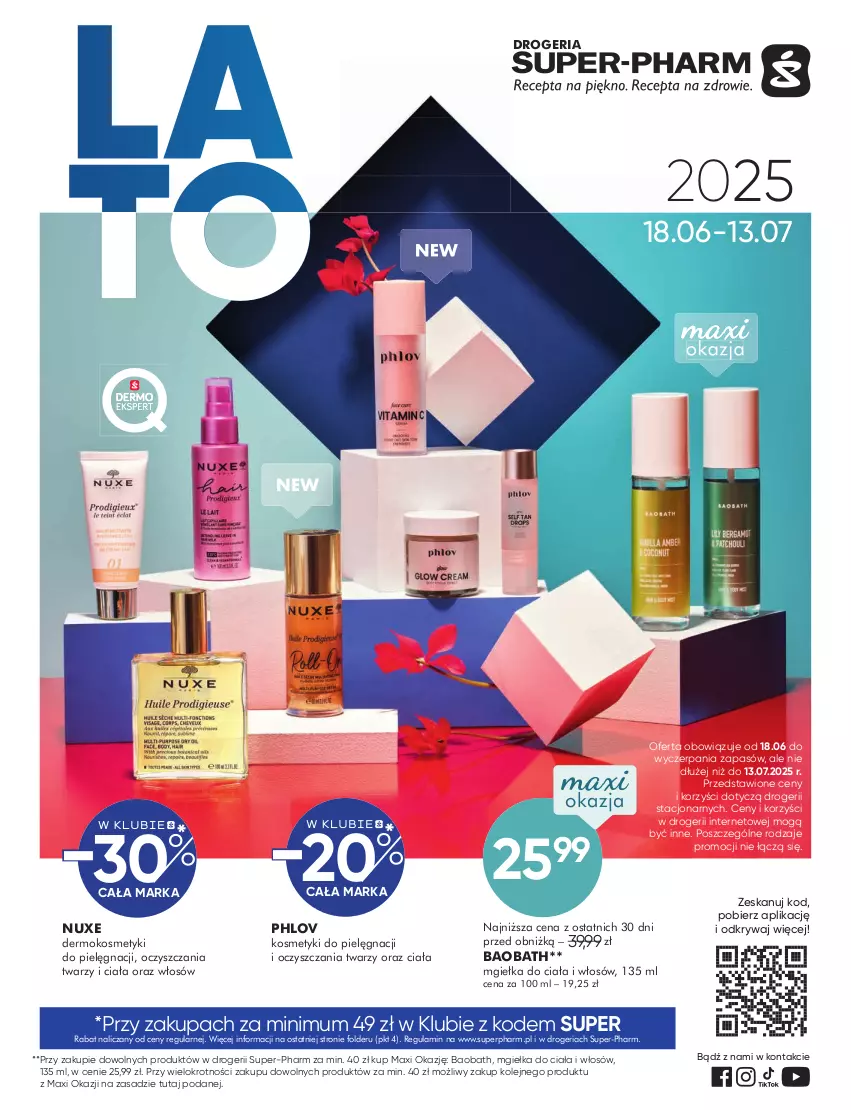 Gazetka promocyjna Super Pharm - Gazetka - ważna 16.06 do 13.07.2025 - strona 1 - produkty: Kosmetyki do pielęgnacji, Nuxe, Olej