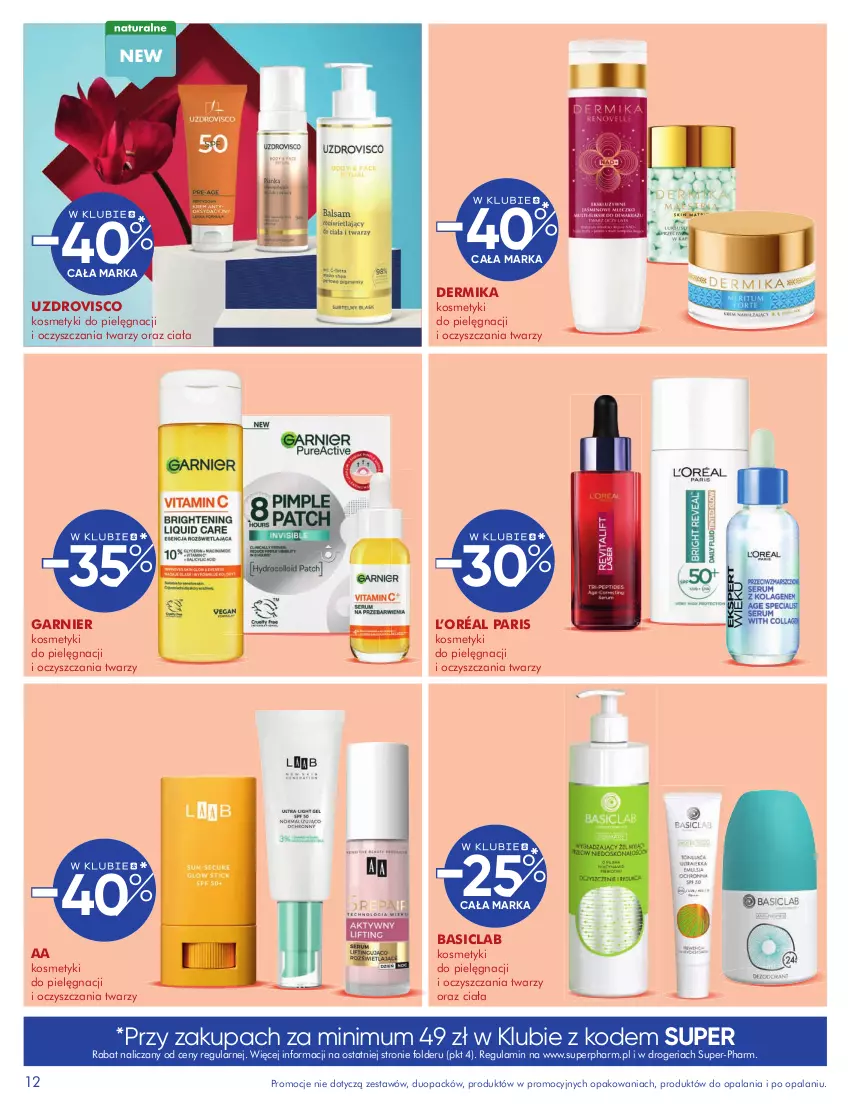 Gazetka promocyjna Super Pharm - Gazetka - ważna 16.06 do 13.07.2025 - strona 12 - produkty: Basiclab, Dermika, Garnier, Kosmetyki do pielęgnacji, L’Oréal
