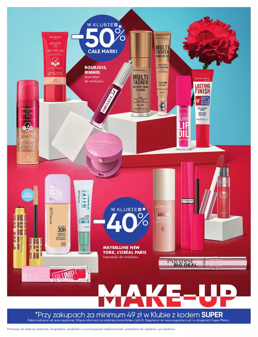 Gazetka promocyjna Super Pharm - Gazetka - ważna 16.06 do 13.07.2025 - strona 15 - produkty: Bell, Bourjois, L’Oréal, Makijaż, Maybelline