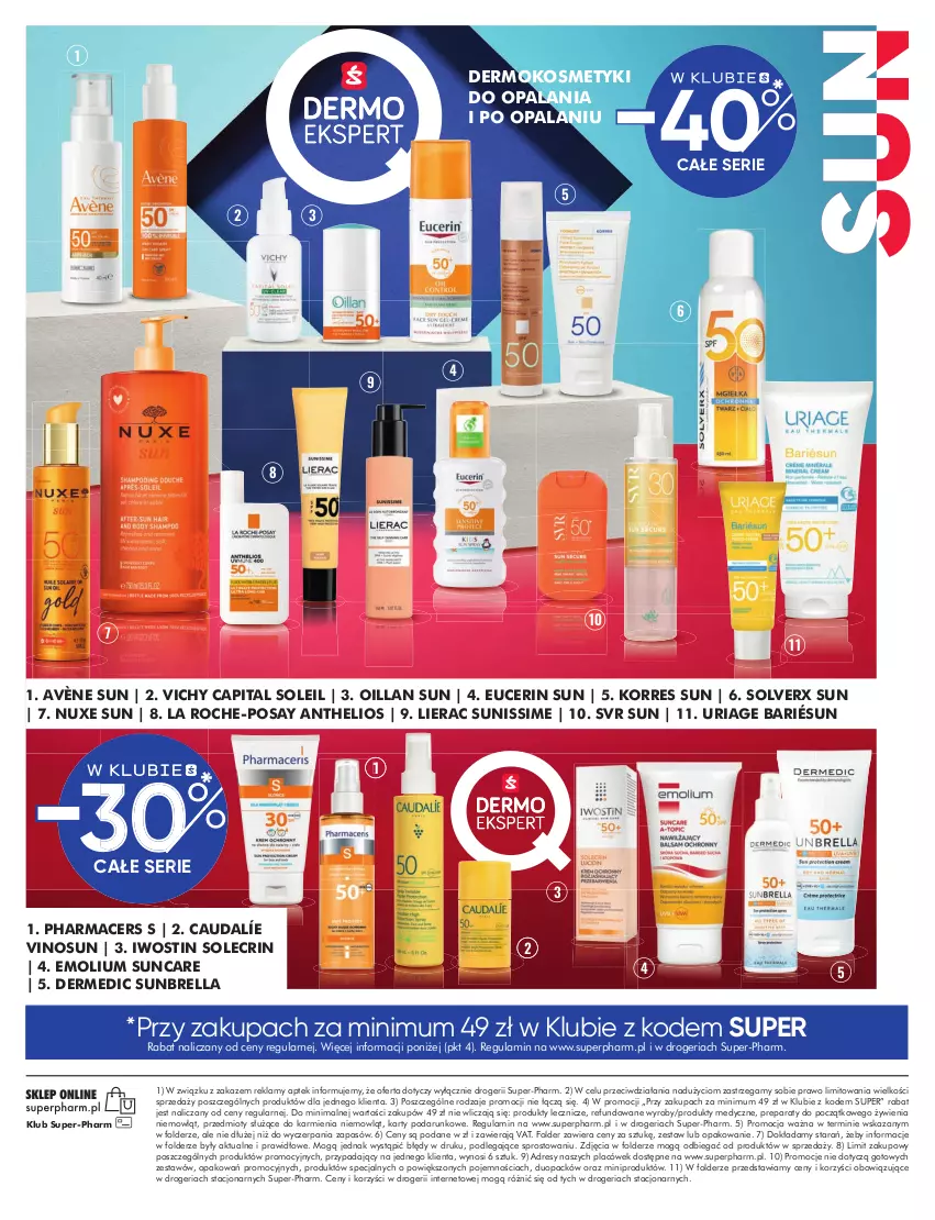 Gazetka promocyjna Super Pharm - Gazetka - ważna 16.06 do 13.07.2025 - strona 20 - produkty: Acer, Avène, Dermedic, Dres, Emolium, Helio, Iwostin, Karmi, La Roche-Posay, Lierac, Nuxe, Oillan, Ser, SVR, Vichy, Znicz