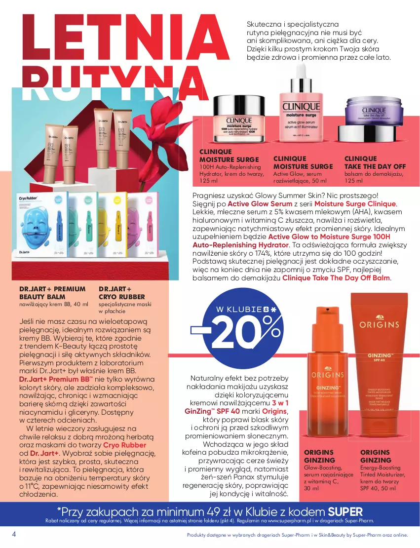 Gazetka promocyjna Super Pharm - Gazetka - ważna 16.06 do 13.07.2025 - strona 4 - produkty: Clin, Clinique, Gin, Krem bb, Krem do twarzy, Makijaż, Maska, Mleko, Mus, Rum, Ser, Serum