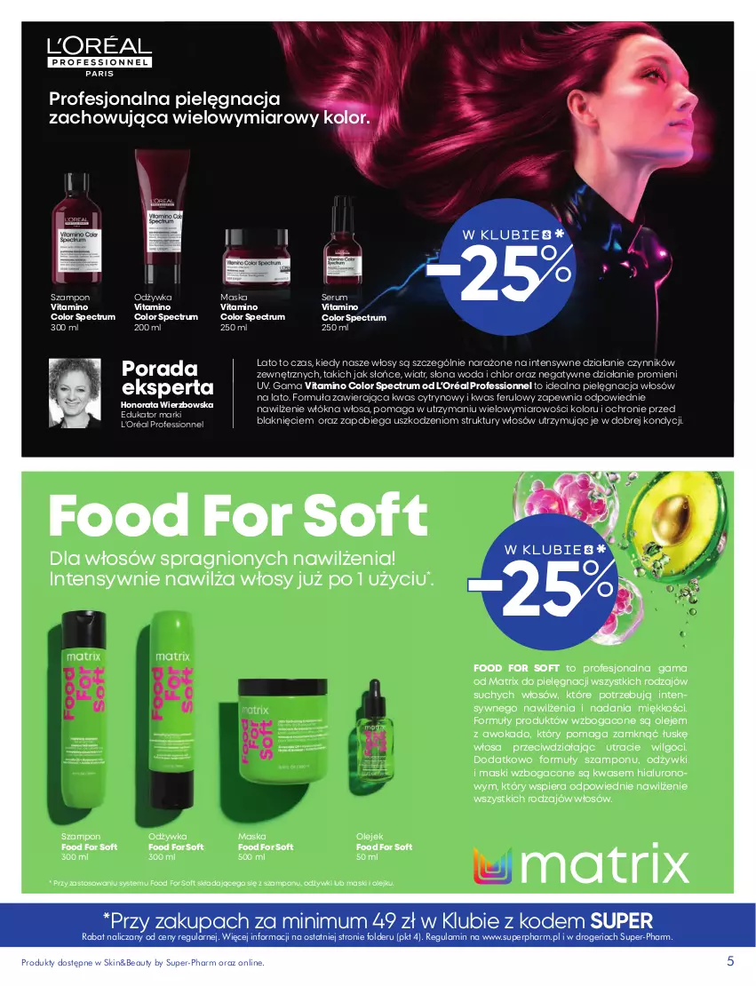 Gazetka promocyjna Super Pharm - Gazetka - ważna 16.06 do 13.07.2025 - strona 5 - produkty: Kwas cytrynowy, L’Oréal, LG, Maska, Odżywka, Olej, Pielęgnacja włosów, Por, Rum, Ser, Serum, Szampon, Woda