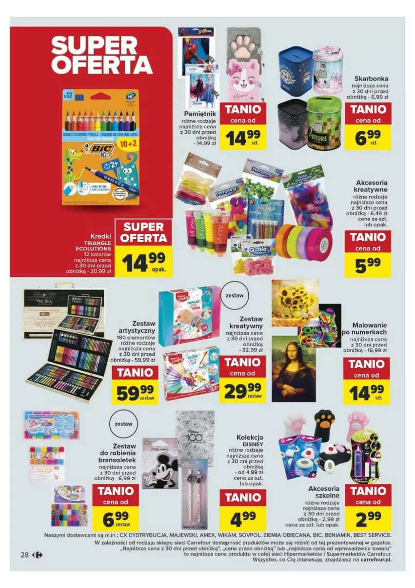 Gazetka promocyjna Carrefour - ważna 09.01 do 20.01.2024 - strona 24 - produkty: BIC, Disney, Pamiętnik, Ser