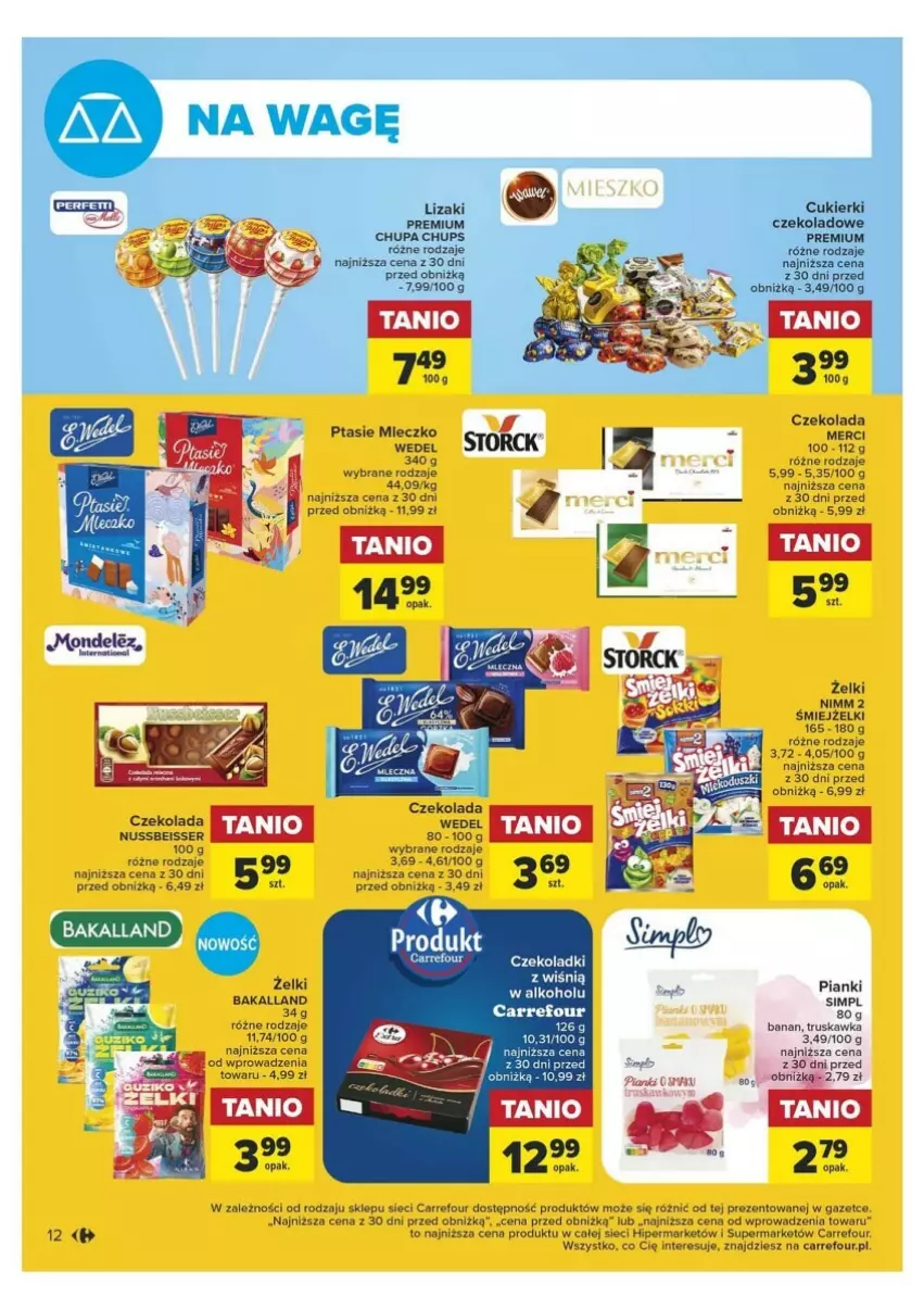 Gazetka promocyjna Carrefour - ważna 09.01 do 20.01.2024 - strona 6 - produkty: Cukier, Cukierki, Czekolada, Fa, Lizaki, Mleczko, Por, Ptasie mleczko, Ser