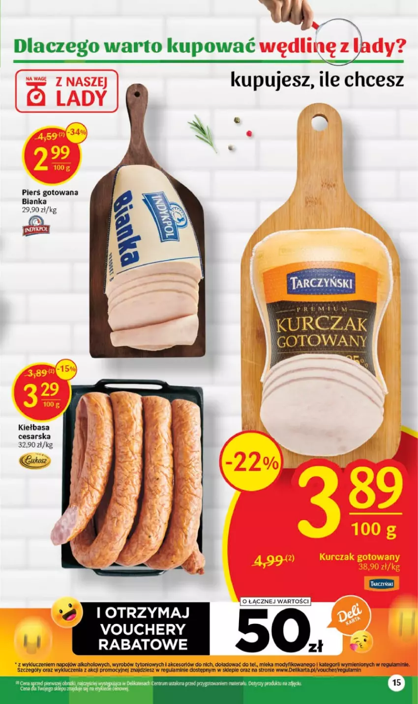 Gazetka promocyjna Delikatesy Centrum - Gazetka DC38 czw-sr - ważna 28.09 do 04.10.2023 - strona 15 - produkty: Bianka, Kiełbasa, Rum, Tarczyński