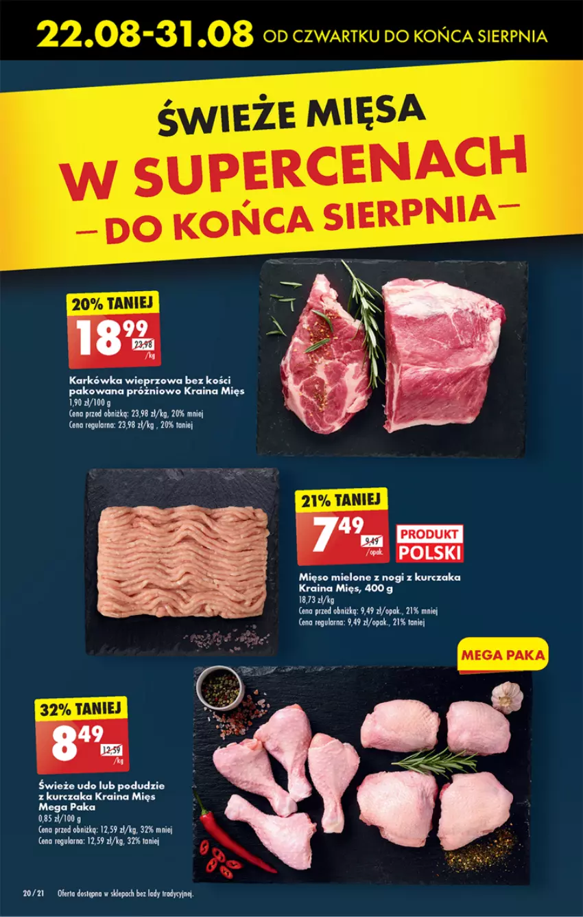 Gazetka promocyjna Biedronka - Od czwartku - ważna 22.08 do 28.08.2024 - strona 24 - produkty: Karkówka wieprzowa, Kurczak, Mięso, Mięso mielone