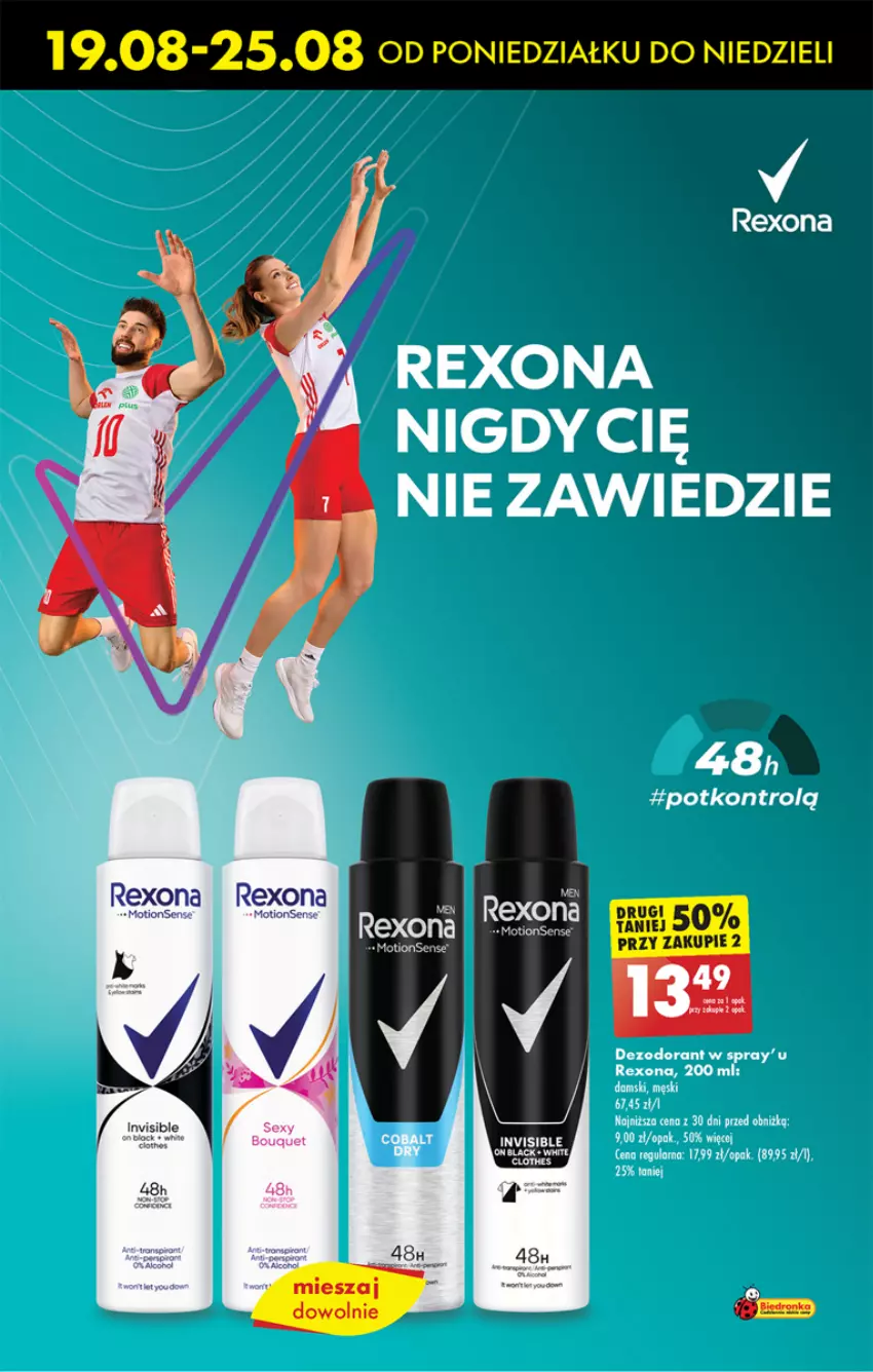 Gazetka promocyjna Biedronka - Od czwartku - ważna 22.08 do 28.08.2024 - strona 60 - produkty: Dezodorant, LG, Rexona