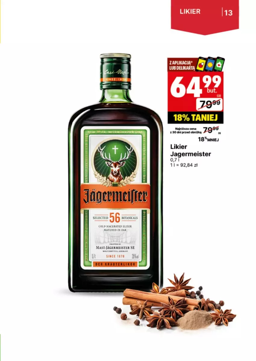 Gazetka promocyjna Delikatesy Centrum - DeliBarek DC31-DC32 - ważna 29.07 do 11.08.2024 - strona 13 - produkty: Acer, Jagermeister, Likier