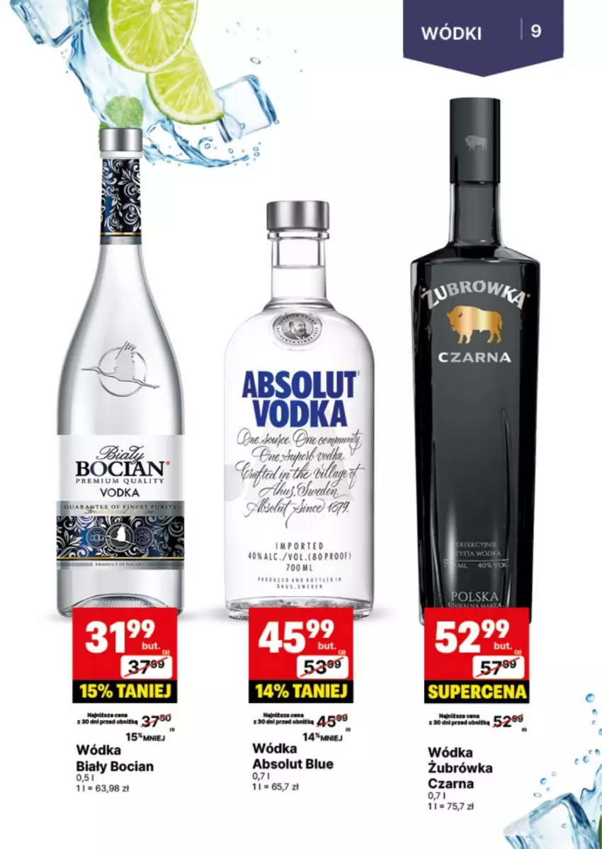 Gazetka promocyjna Delikatesy Centrum - DeliBarek DC31-DC32 - ważna 29.07 do 11.08.2024 - strona 9 - produkty: Absolut, Biały Bocian, Por, Wódka