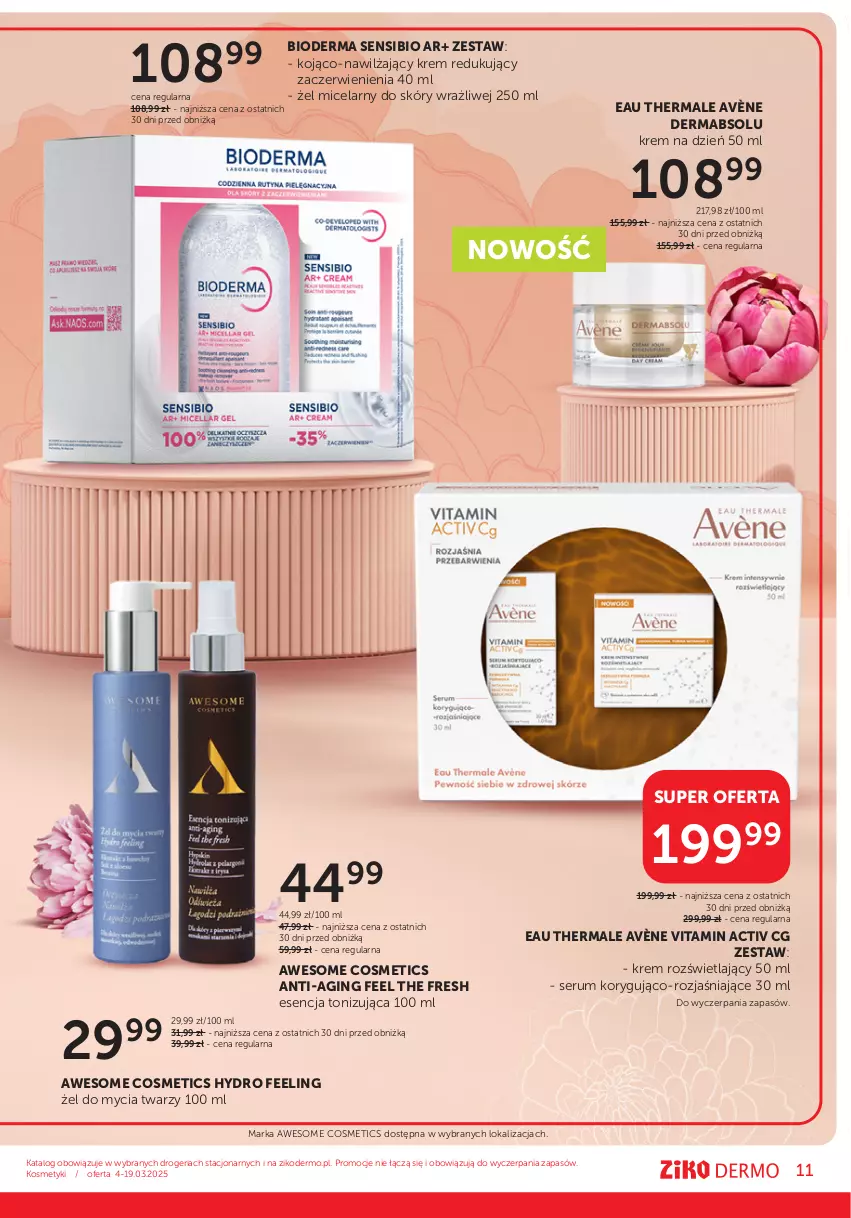 Gazetka promocyjna Ziko - Gazetka Ziko Dermo - ważna 04.03 do 19.03.2025 - strona 11 - produkty: Avène, Bioderma, Gin, Krem na dzień, Rum, Ser, Serum