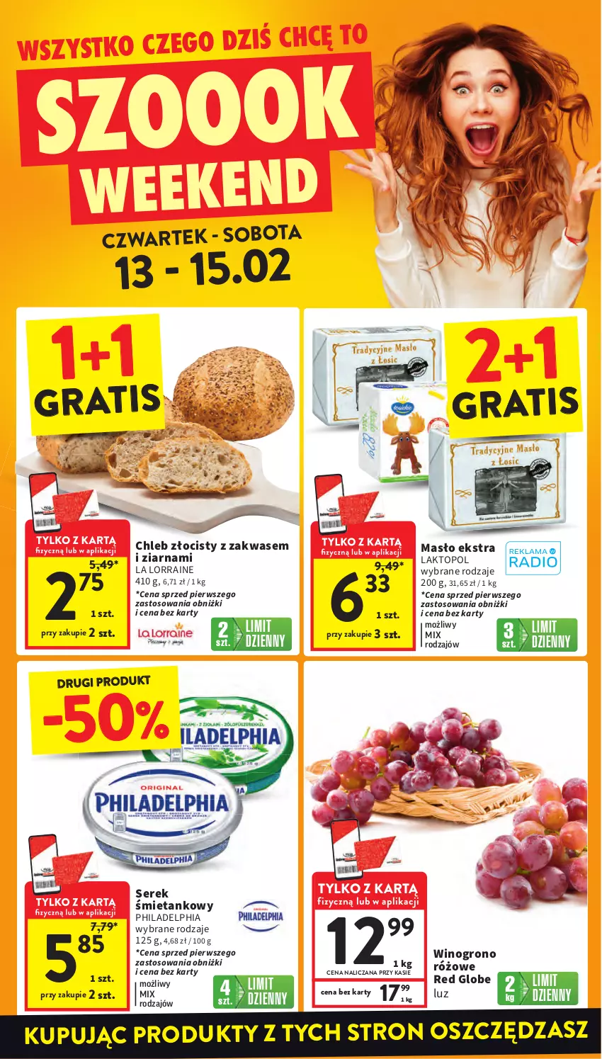 Gazetka promocyjna Intermarche - Gazetka Intermarche - ważna 13.02 do 19.02.2025 - strona 2 - produkty: Chleb, Gra, Masło, Philadelphia, Ser, Serek, Top, Wino