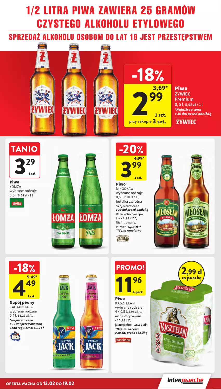 Gazetka promocyjna Intermarche - Gazetka Intermarche - ważna 13.02 do 19.02.2025 - strona 31 - produkty: Captain Jack, Gra, Kasztelan, Napój, Piwa, Piwo