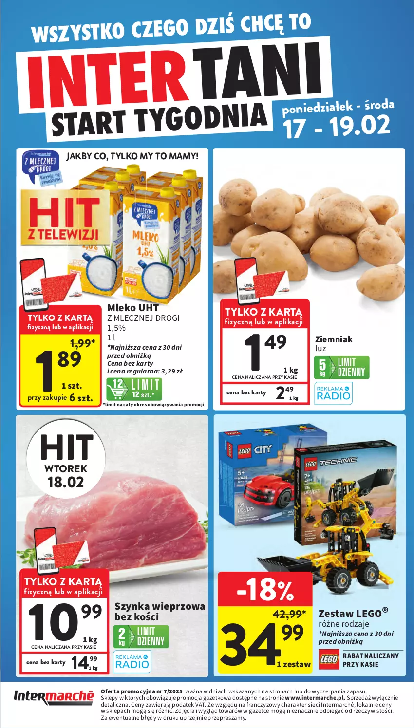 Gazetka promocyjna Intermarche - Gazetka Intermarche - ważna 13.02 do 19.02.2025 - strona 40 - produkty: LEGO, Mleko, Szynka, Szynka wieprzowa