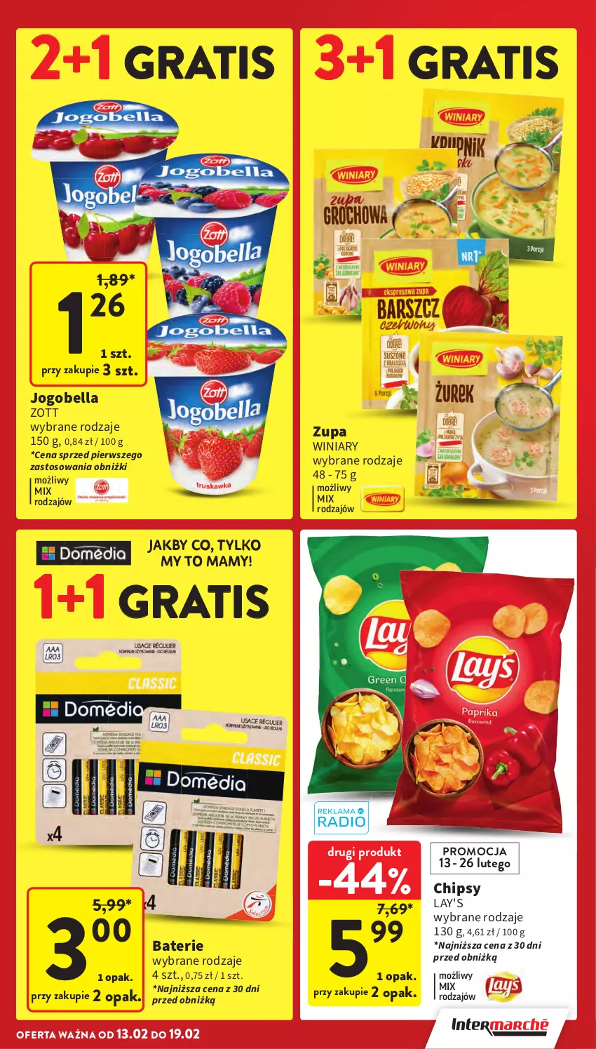 Gazetka promocyjna Intermarche - Gazetka Intermarche - ważna 13.02 do 19.02.2025 - strona 5 - produkty: Bell, Bella, Chipsy, Gra, Jogobella, Winiary, Zott, Zupa