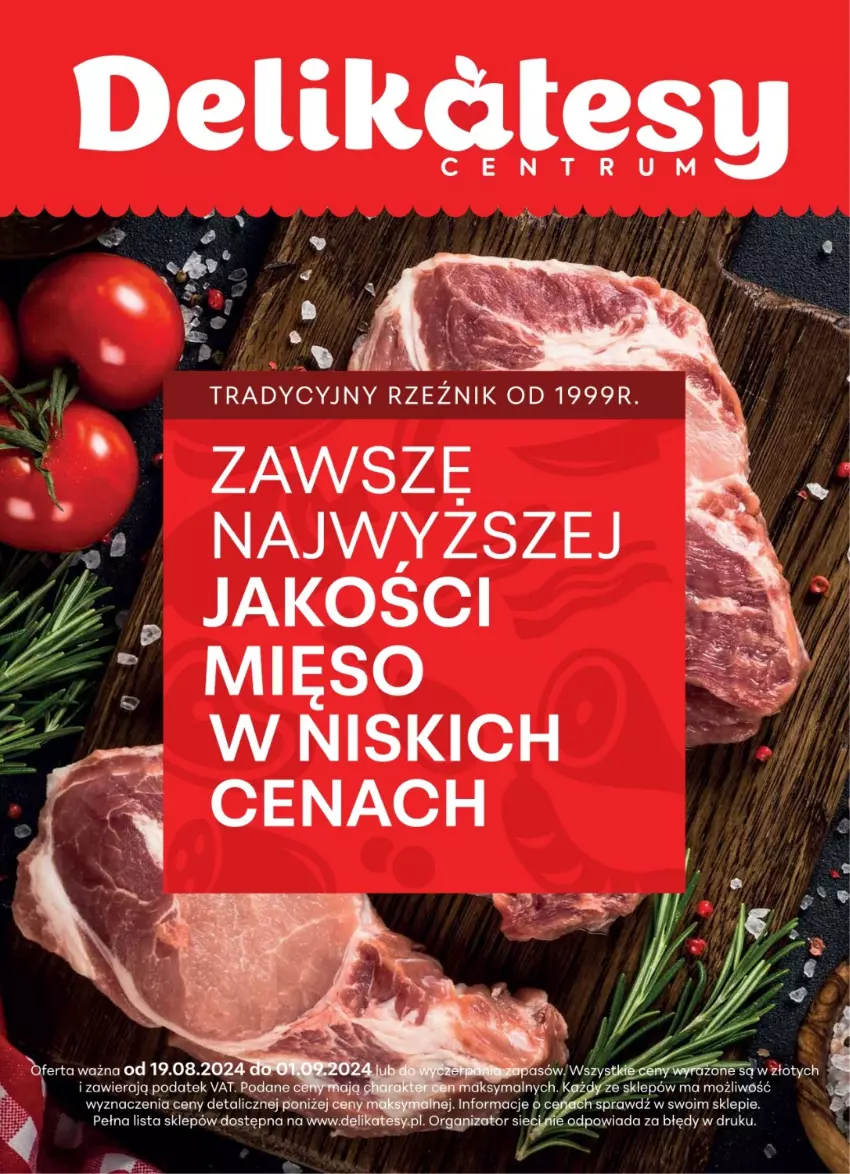 Gazetka promocyjna Delikatesy Centrum - Katalog LADA w Delikatesach Centrum od 19 sierpnia! 19.08-01.09.2024 - ważna 19.08 do 01.09.2024 - strona 1 - produkty: Mięso