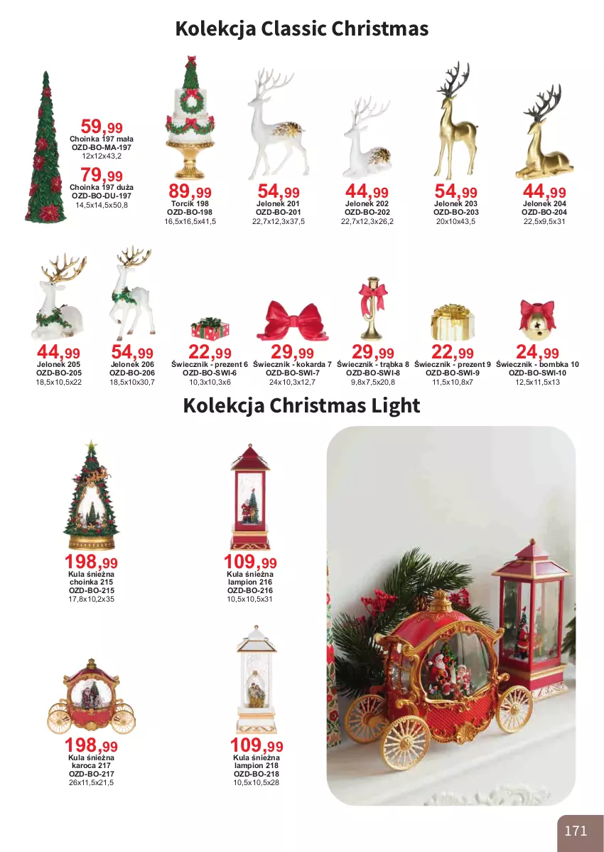 Gazetka promocyjna Bodzio - ważna 01.10 do 31.12.2025 - strona 171 - produkty: Choinka, Inka, Kula śnieżna, Lampion, Trąbka
