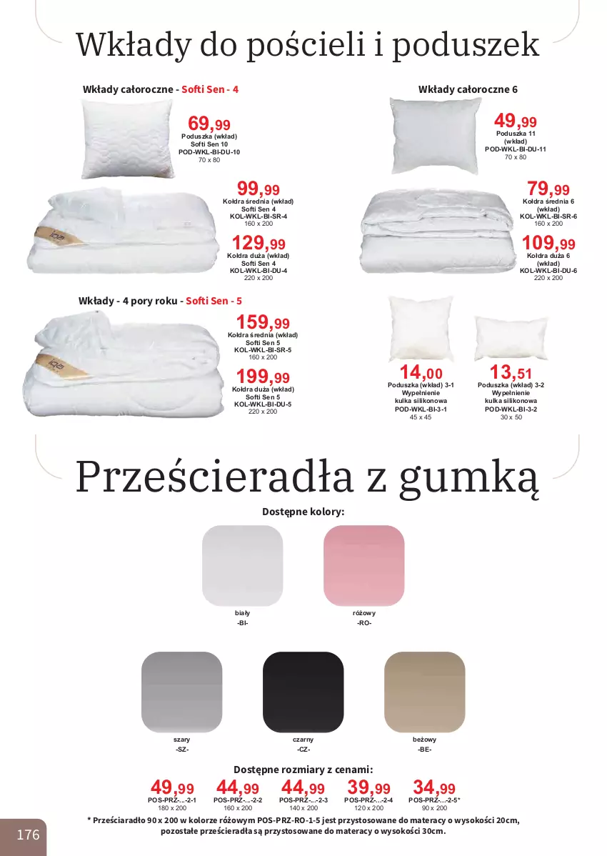 Gazetka promocyjna Bodzio - ważna 01.10 do 31.12.2025 - strona 176 - produkty: Kołdra, Materac, Poduszka, Por, Pościel, Sok, Tera
