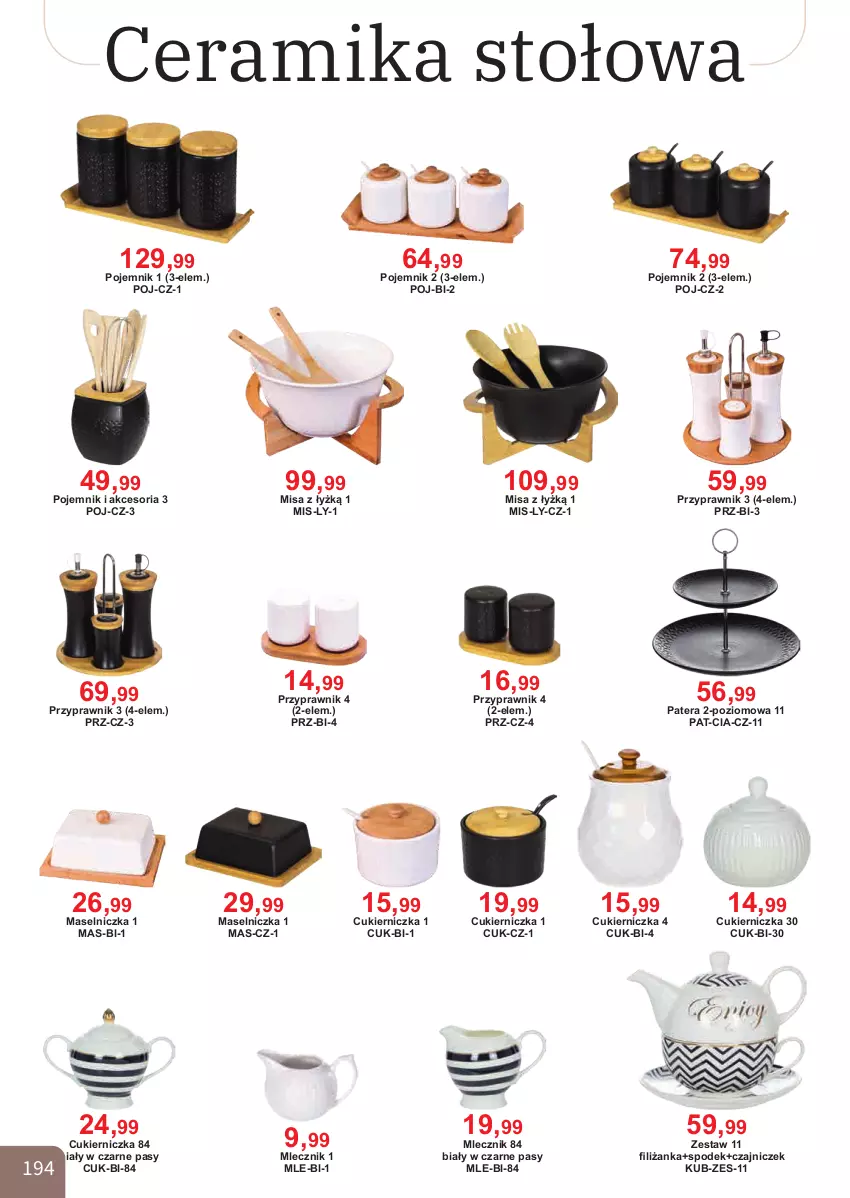 Gazetka promocyjna Bodzio - ważna 01.10 do 31.12.2025 - strona 194 - produkty: Cukier, Filiżanka, Maselniczka, Pojemnik, Tera