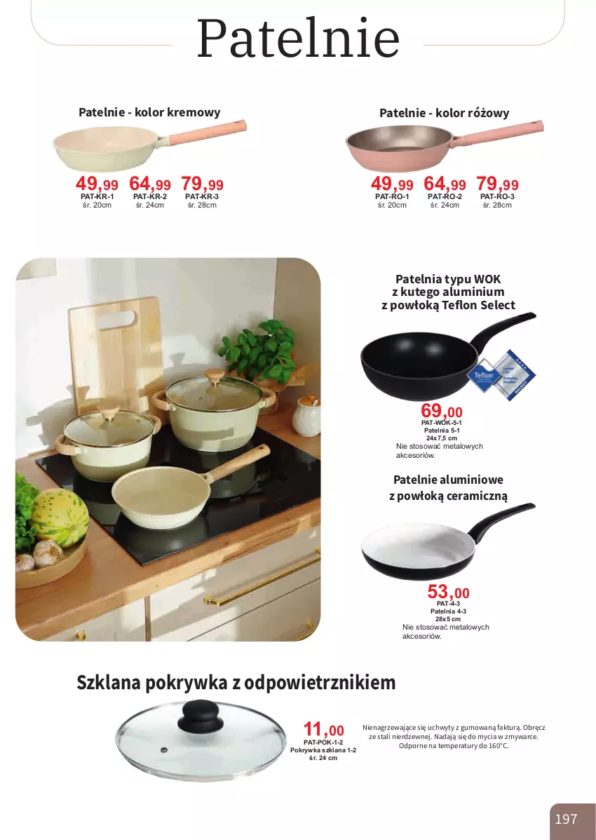 Gazetka promocyjna Bodzio - ważna 01.10 do 31.12.2025 - strona 197 - produkty: Fa, LANA, Patelnia, Pokrywka szklana, Por, Uchwyty