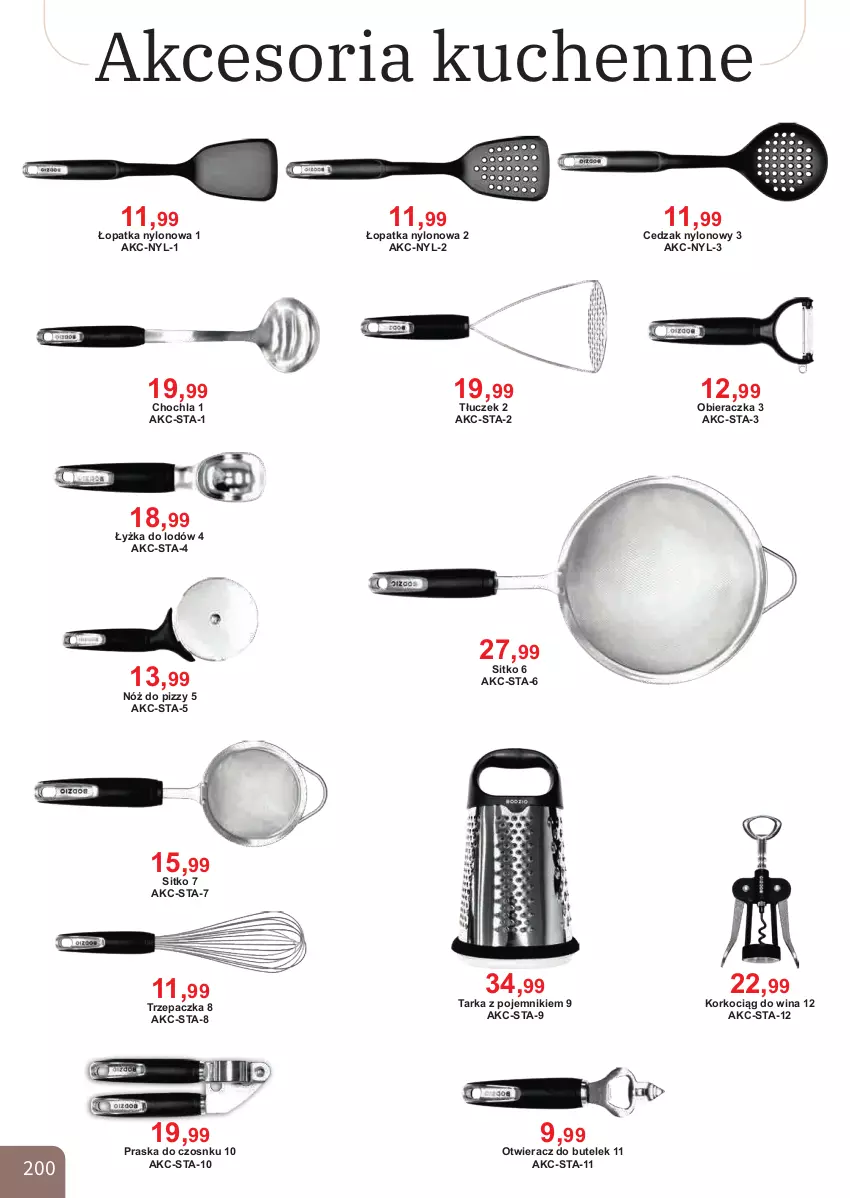 Gazetka promocyjna Bodzio - ważna 01.10 do 31.12.2025 - strona 200 - produkty: Cedzak, Koc, Korkociąg, Obieraczka, Otwieracz, Pojemnik, Praska, Sitko, Tarka, Tłuczek, Trzepaczka