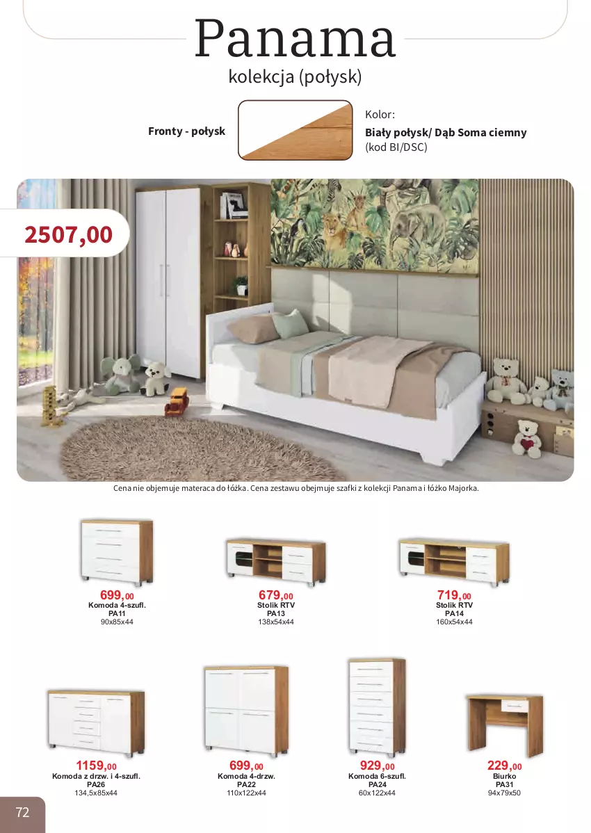 Gazetka promocyjna Bodzio - ważna 01.10 do 31.12.2025 - strona 72 - produkty: Biurko, Komoda, Materac, Moda, Orka, Stolik, Tera