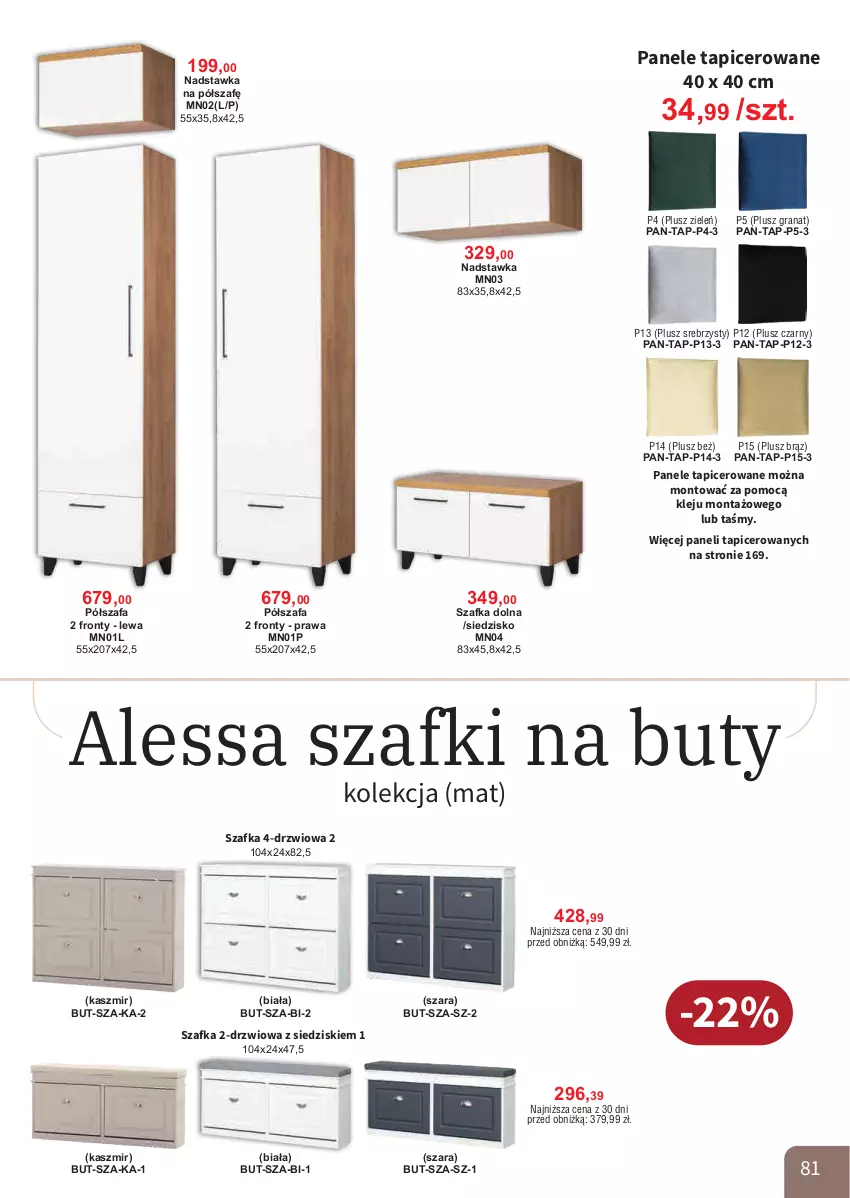 Gazetka promocyjna Bodzio - ważna 01.10 do 31.12.2025 - strona 81 - produkty: Buty, Drzwi, Fa, Gra, Granat, Klej, Półszafa, Siedzisko, Szafa, Szafka