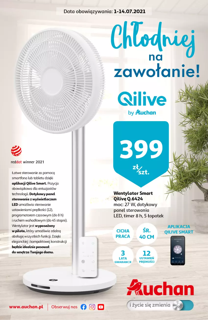 Gazetka promocyjna Auchan - Chłodniej na zawołanie Hipermarkety - ważna 01.07 do 14.07.2021 - strona 1 - produkty: Gra, Rama, Ser, Smartfon, Tablet, Top