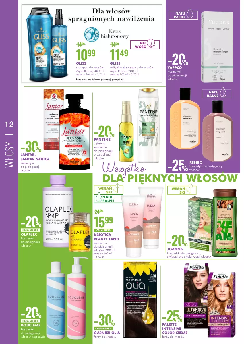 Gazetka promocyjna Super Pharm - Gazetka - ważna 22.07 do 10.08.2022 - strona 12 - produkty: Color Creme, Garnier, Joanna, Palette, Pantene