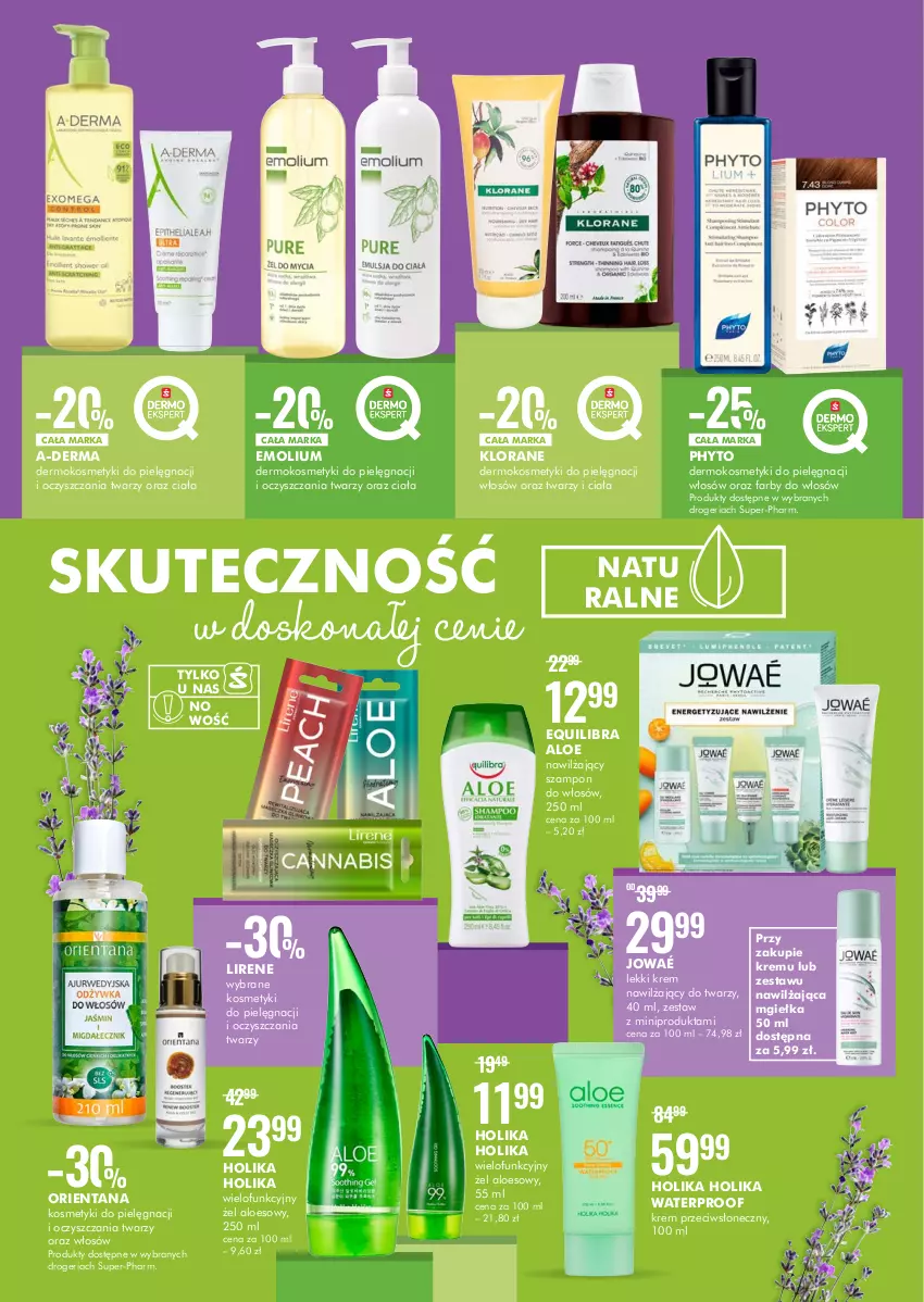 Gazetka promocyjna Super Pharm - Gazetka - ważna 22.07 do 10.08.2022 - strona 4 - produkty: A-derma, Emolium, Holika Holika, Klorane, Lirene, Phyto