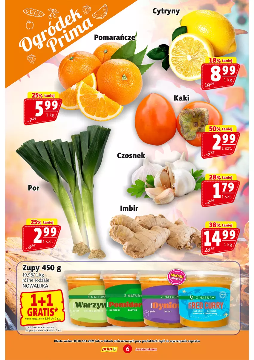 Gazetka promocyjna Prim Market - ważna 30.10 do 05.11.2025 - strona 6 - produkty: Cytryny, Czosnek, Pomarańcze, Por