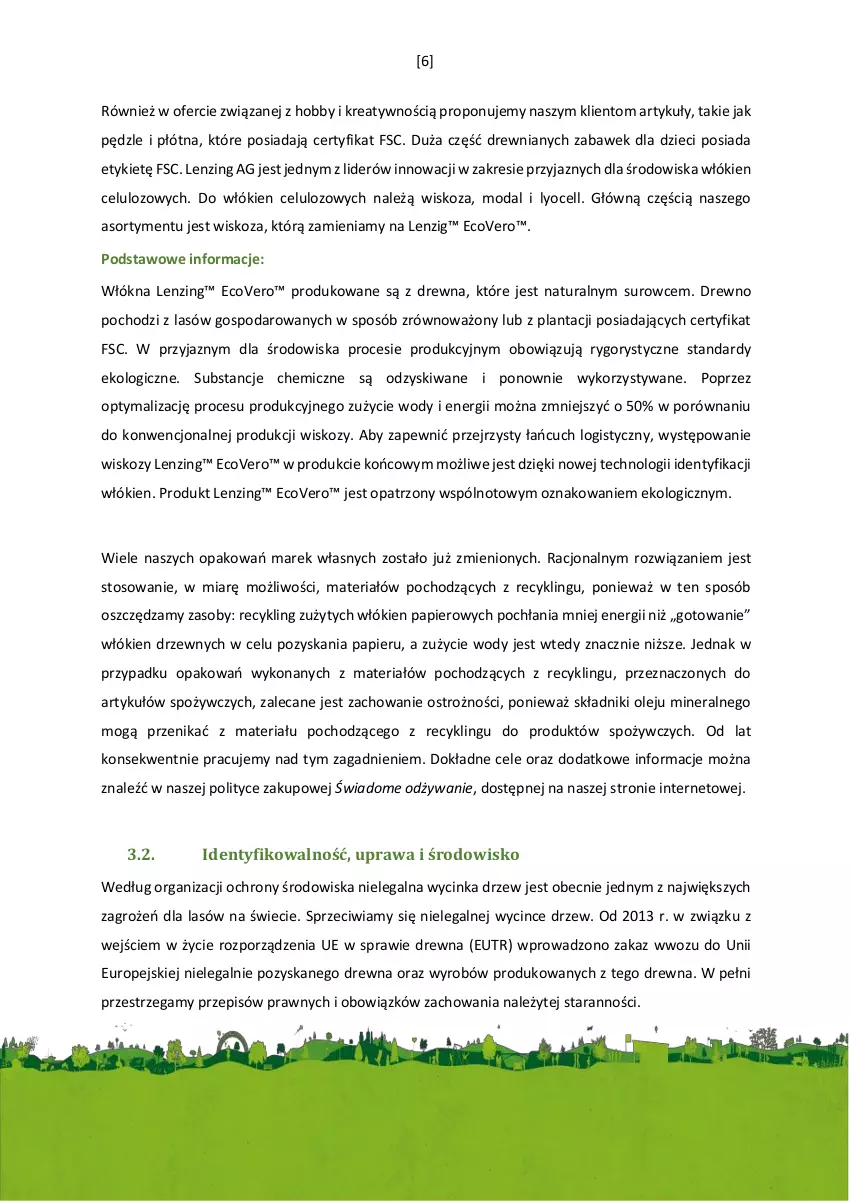 Gazetka promocyjna Lidl - Stanowisko dotyczące zrównoważonego zaopatrywania produkty marek własnych zawierających celulozę - ważna 30.10.2019 do 31.12.2030 - strona 6 - produkty: Dzieci, Hobby, Inka, Moda, Olej, Papier, Por