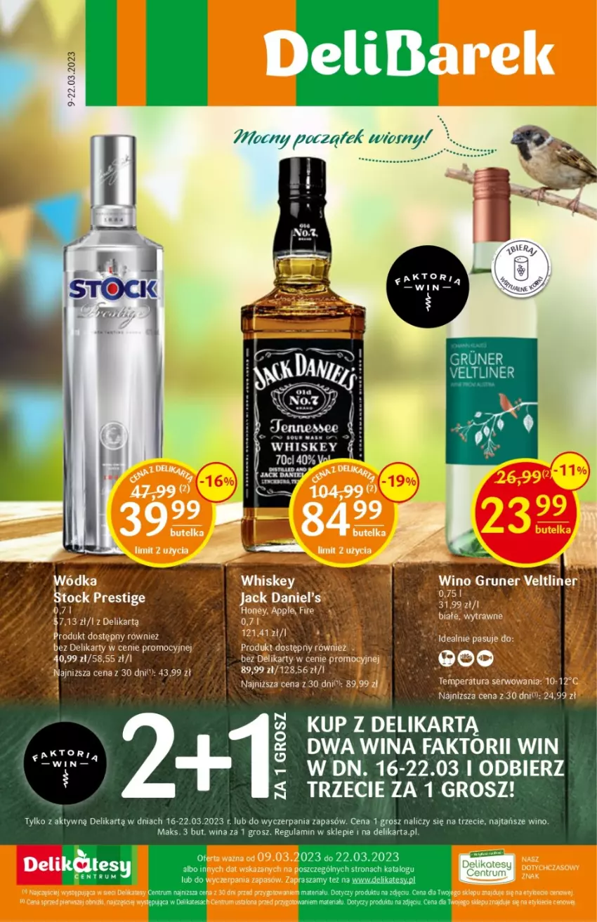 Gazetka promocyjna Delikatesy Centrum - DeliBarek DC10/DC11 - ważna 09.03 do 22.03.2023 - strona 1 - produkty: Fa, Jack Daniel's, Nike, Rum, Whiskey, Wino, Wódka