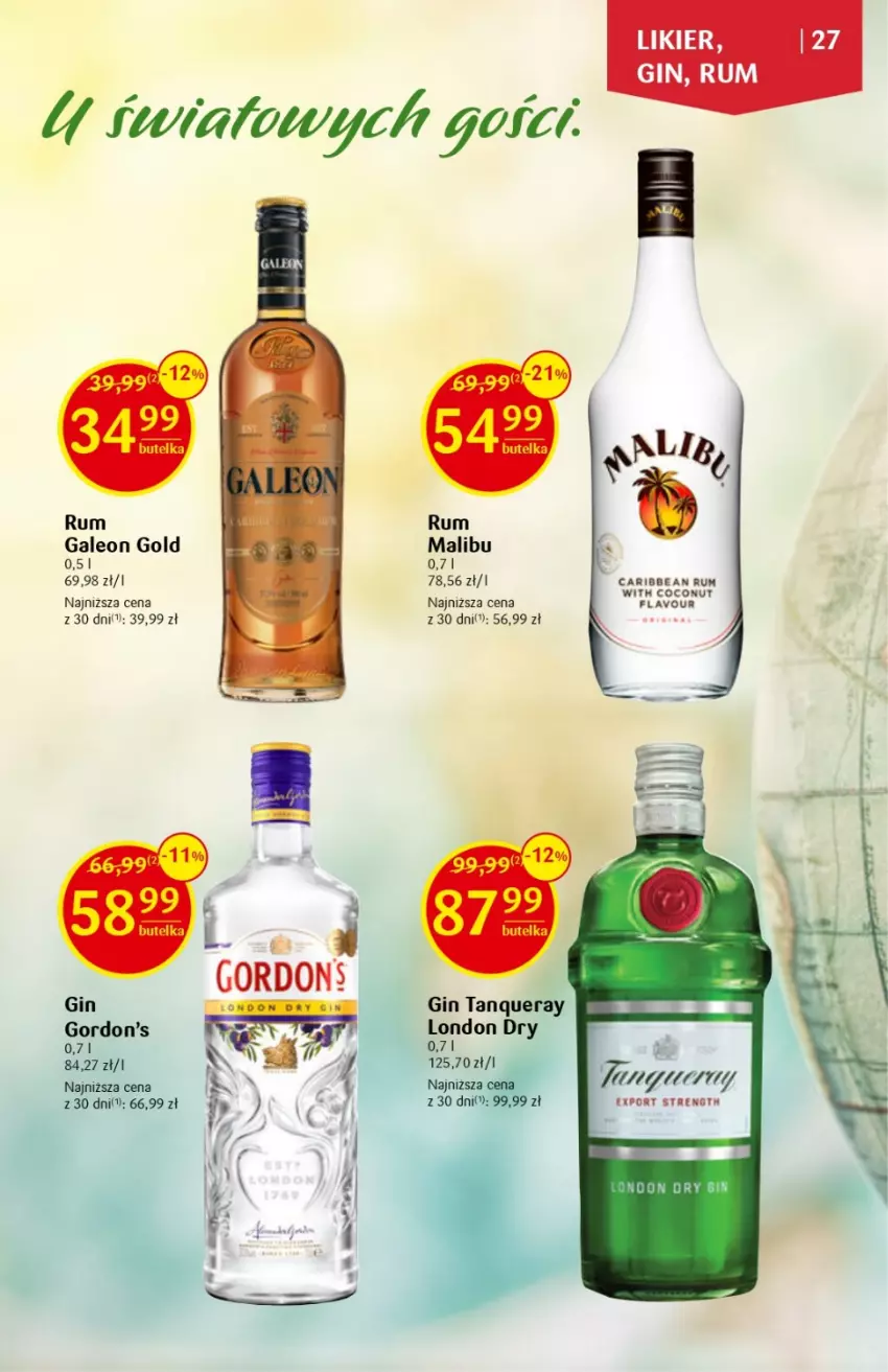 Gazetka promocyjna Delikatesy Centrum - DeliBarek DC10/DC11 - ważna 09.03 do 22.03.2023 - strona 27 - produkty: Fa, Gin, Gordon's, Leon, Likier, Malibu, Por, Rum