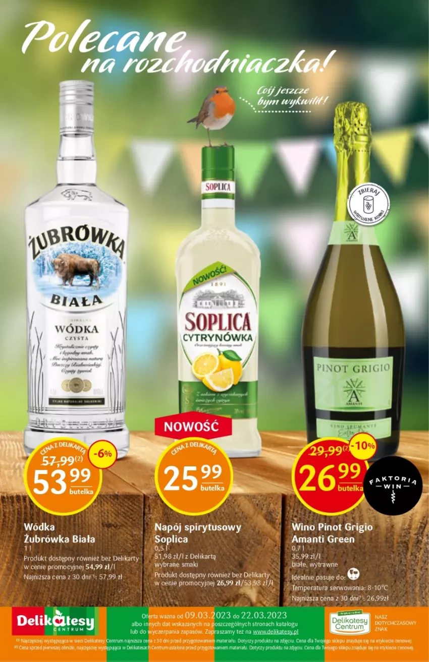 Gazetka promocyjna Delikatesy Centrum - DeliBarek DC10/DC11 - ważna 09.03 do 22.03.2023 - strona 28 - produkty: Napój, Pinot Grigio, Por, Rum, Ser, Soplica, Wino, Wódka