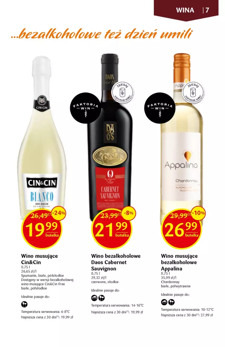 Gazetka promocyjna Delikatesy Centrum - DeliBarek DC10/DC11 - ważna 09.03 do 22.03.2023 - strona 7 - produkty: Cabernet Sauvignon, Chardonnay, Mus, Puma, Ser, Wino, Wino bezalkoholowe, Wino musujące