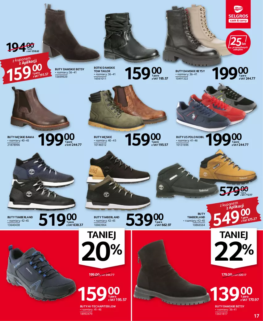 Gazetka promocyjna Selgros - Oferta przemysłowa - ważna 20.10 do 02.11.2022 - strona 17 - produkty: Botki, Buty, Hi-Tec, Tom Tailor