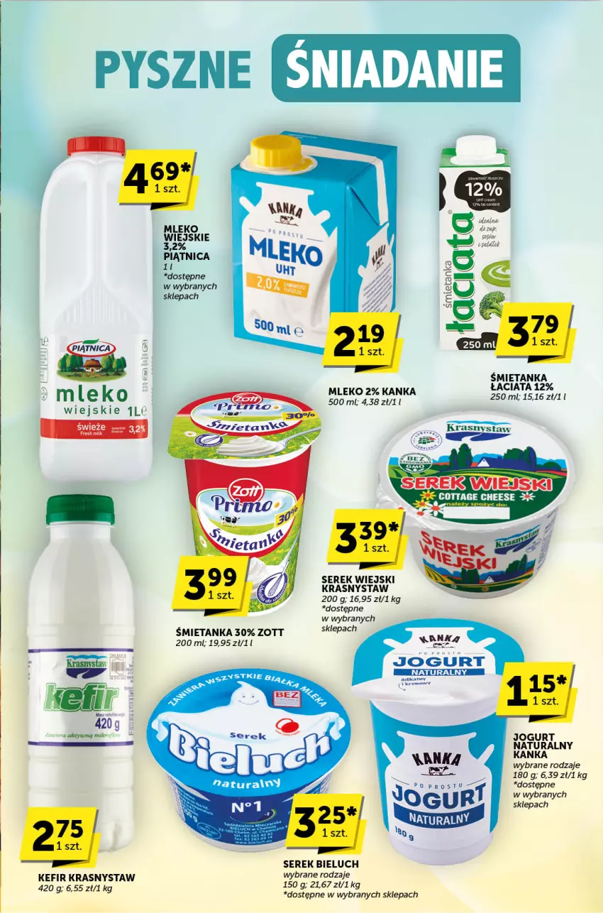 Gazetka promocyjna ABC - ważna 18.04 do 30.04.2024 - strona 3 - produkty: Bieluch, Fa, Jogurt, Jogurt naturalny, Kefir, Piątnica, Ser, Serek, Serek wiejski, Zott