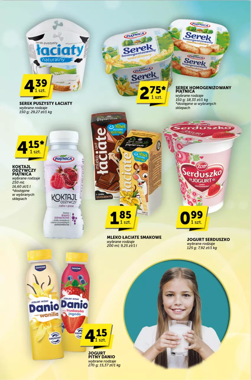 Gazetka promocyjna ABC - ważna 18.04 do 30.04.2024 - strona 4 - produkty: Danio, Jogurt, Jogurt pitny, Mleko, Piątnica, Ser, Serek, Serek homogenizowany, Serek puszysty