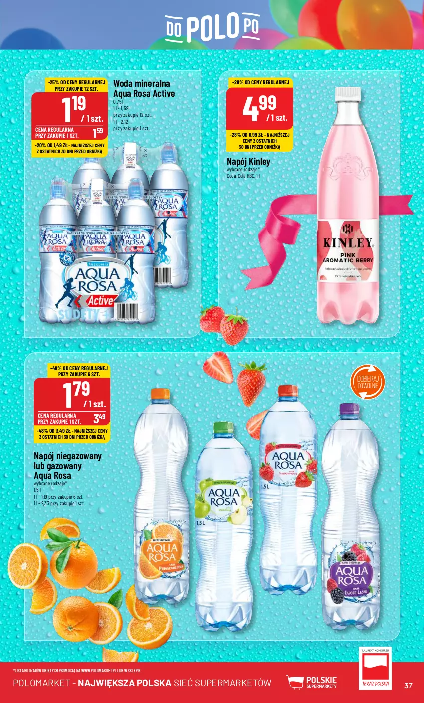 Gazetka promocyjna PoloMarket - Gazetka pomocyjna - ważna 29.05 do 04.06.2024 - strona 37 - produkty: Coca-Cola, Napój, Napój niegazowany, Woda, Woda mineralna