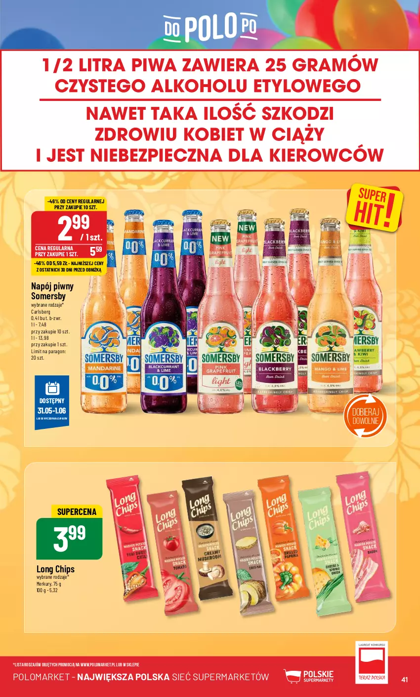 Gazetka promocyjna PoloMarket - Gazetka pomocyjna - ważna 29.05 do 04.06.2024 - strona 41 - produkty: Carlsberg, Napój, Somersby