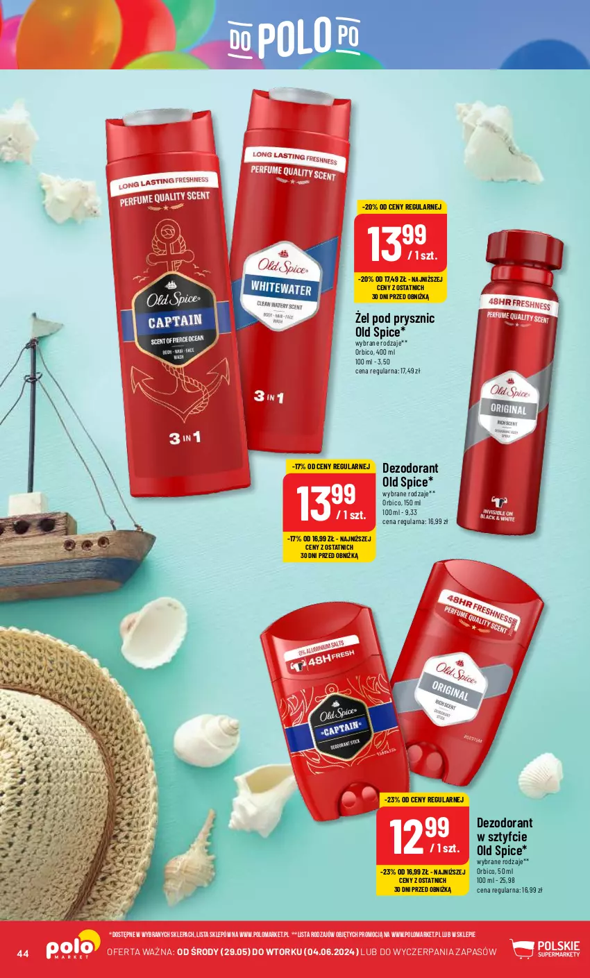 Gazetka promocyjna PoloMarket - Gazetka pomocyjna - ważna 29.05 do 04.06.2024 - strona 44 - produkty: BIC, Dezodorant, Old Spice