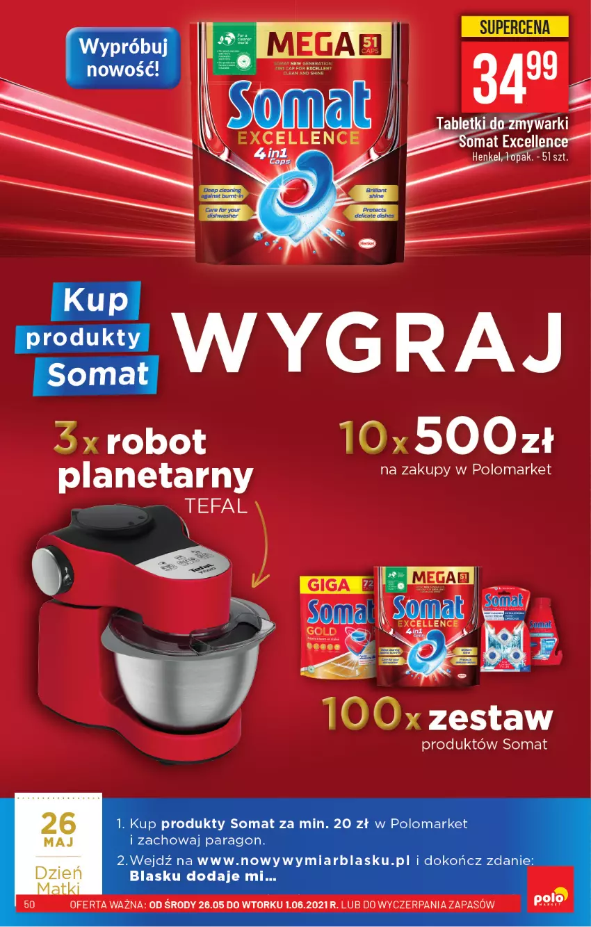 Gazetka promocyjna PoloMarket - Gazetka promocyjna  r - ważna 26.05 do 01.06.2021 - strona 50 - produkty: Robot, Somat