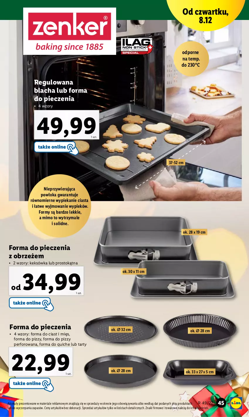 Gazetka promocyjna Lidl - GAZETKA - ważna 05.12 do 11.12.2022 - strona 47 - produkty: Forma do pieczenia, Keksówka, Piec, Por