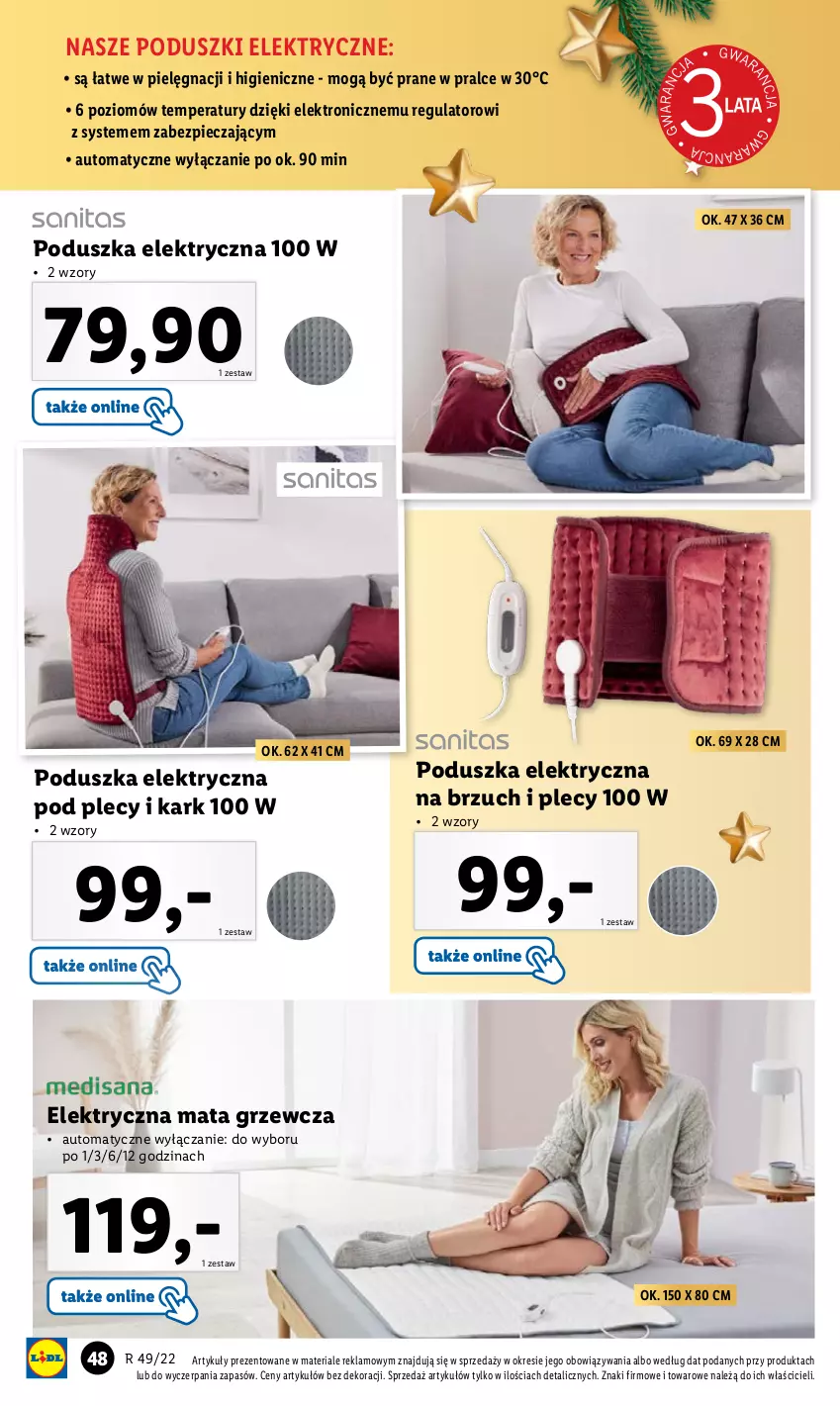 Gazetka promocyjna Lidl - GAZETKA - ważna 05.12 do 11.12.2022 - strona 50 - produkty: Mata grzewcza, Piec, Poduszka, Poduszka elektryczna