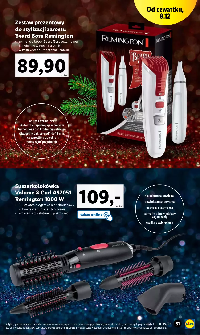 Gazetka promocyjna Lidl - GAZETKA - ważna 05.12 do 11.12.2022 - strona 53 - produkty: Lokówka, Pokrowiec, Remington, Zestaw prezentowy