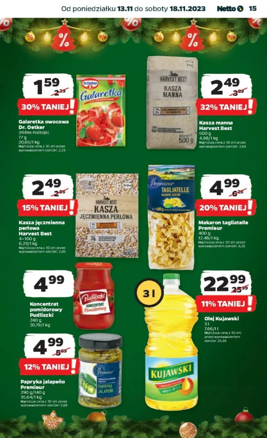 Gazetka promocyjna Netto - ważna 13.11 do 18.11.2023 - strona 7 - produkty: Fa, Kasza, Kasza jęczmienna, Makaron, Por, Tagliatelle